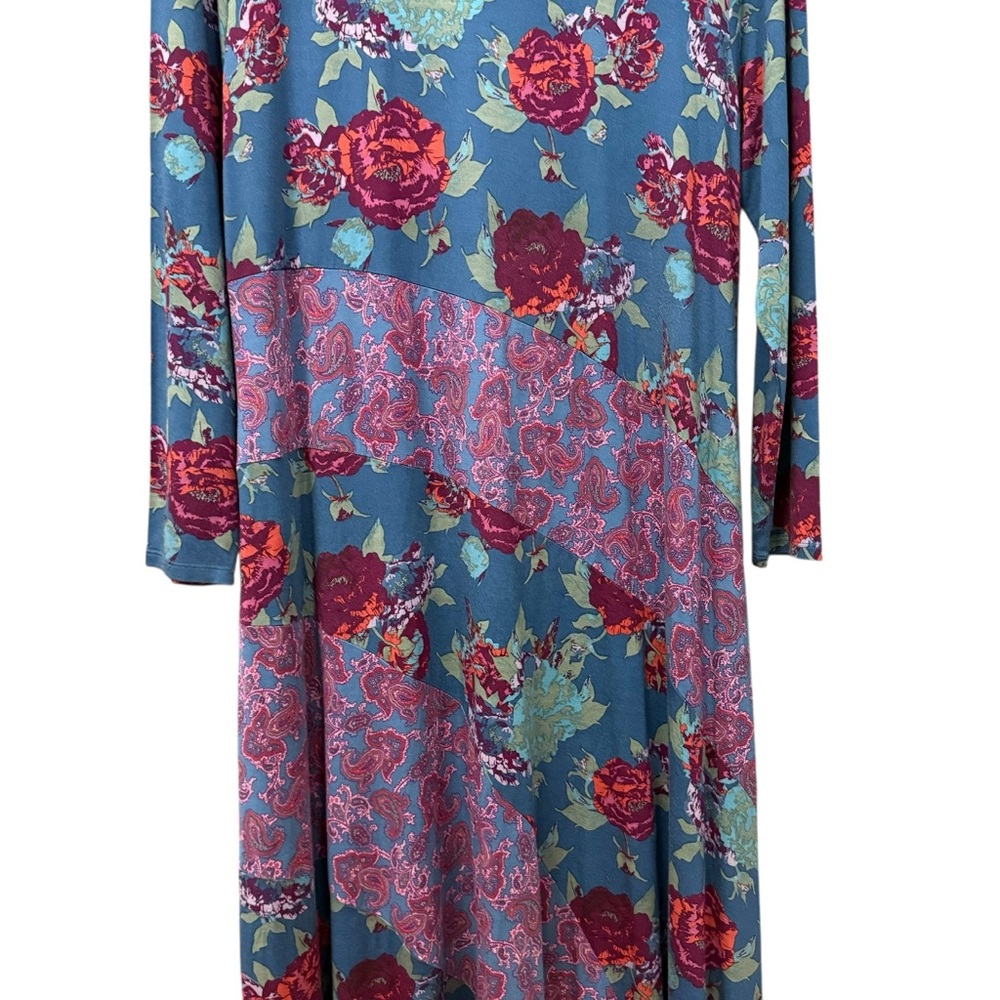 Soft Surroundings Floral Patchwork Maxi Dress Cot… - image 7